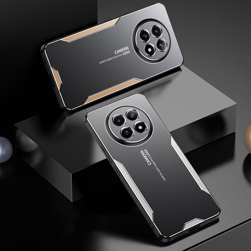 For Realme 12 Case Aluminum Alloy+TPU+PC Slim Protective Phone Shell For Realme 12 Case Aluminum Alloy+TPU+PC Slim Protective Phone Shell